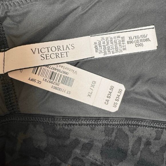 NWT (XL) Victoria’s Secret Wireless Plunge Bra - Deep V Gray Leopard Print Brale - Picture 5 of 6
